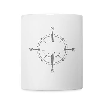 Boussole avec ours polaire | Pays du Nord - Mug blanc - blanc - Devant