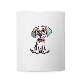 Dalmatinische Hunderasse Aquarell Karikatur Kawaii Glas - Tasse - Weiß - Vorne