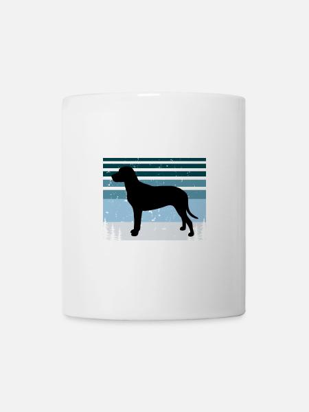 Finnischer Jagdhund Hundeliebhaber Silhouette Vintage Sonnenuntergang - Tasse - Weiß