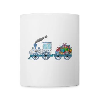 Train pour enfants avec remorque blanche - Mug blanc - blanc - Devant