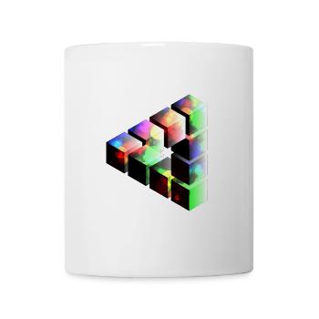 Kuben Lichtspiel Farbrauschen - Tasse - Weiß - Vorne