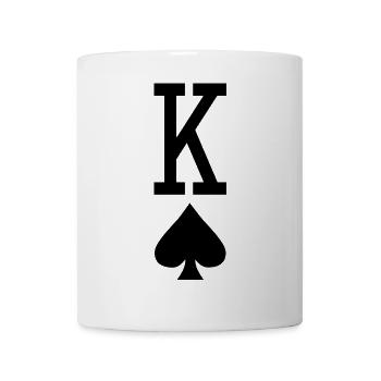 Carte à jouer au poker - King of Spades - Mug blanc - blanc - Devant