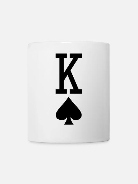 Carte à jouer au poker - King of Spades - Mug blanc - blanc