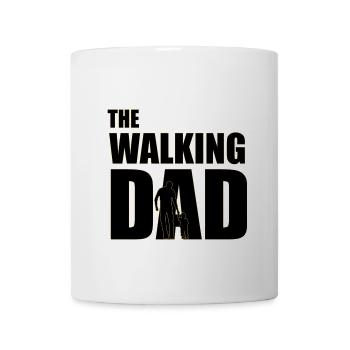 Der wandelnde Papa (schwarz) Kontur Gold - Tasse - Weiß - Vorne