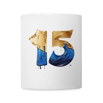 NR. 15 NUMMER 15 COOL 15. GEBURTSTAG - Tasse - Weiß - Vorne