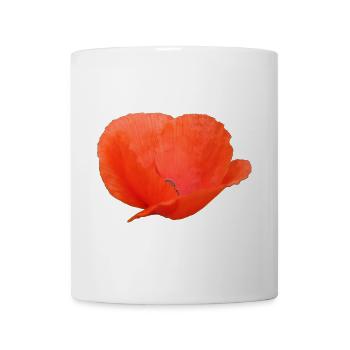 Mohnblume Mohn Klatschmohn - Tasse - Weiß - Vorne