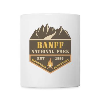Banff Canada Park Moose Moose Backcountry Camping - Mug - white - Front