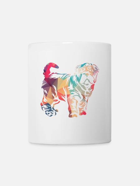 Faltenprächtige Shar Pei Hundezucht - Tasse - Weiß