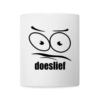 doeslief pleading eyes with question mark look - Mug - white - Front