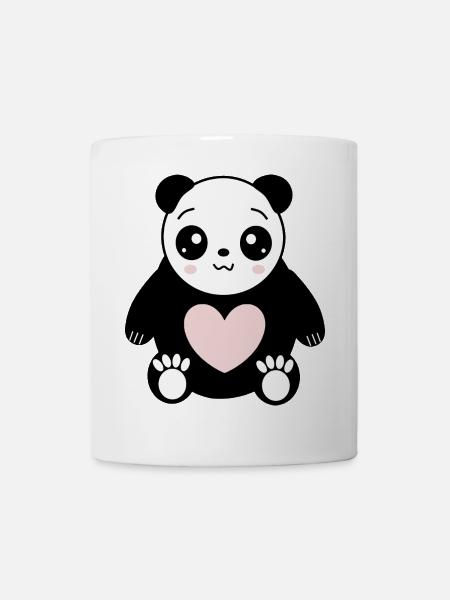 Kawaii Pandabär Geschenk Geburt Babyparty Taufe - Tasse - Weiß
