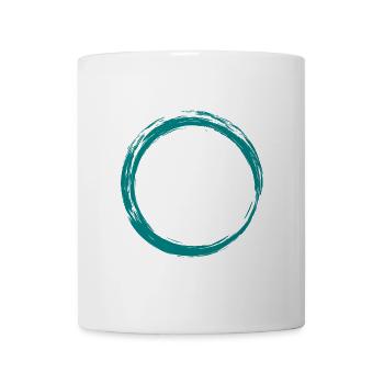 Kreis Symbol Design Bürste Anpassbar - Tasse - Weiß - Vorne