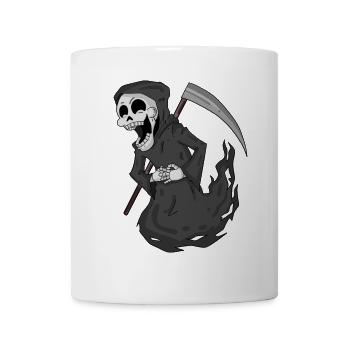 Sensenmann lacht lustig - Tasse - Weiß - Vorne