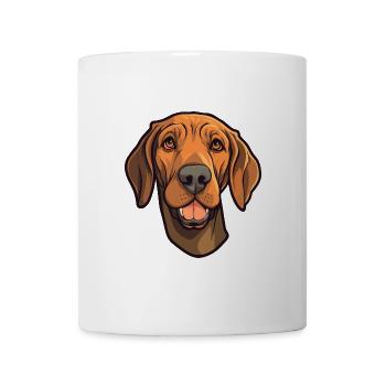 Plott Hund Hund Rasse Cartoon Kawaii Illustration - Tasse - Weiß - Vorne