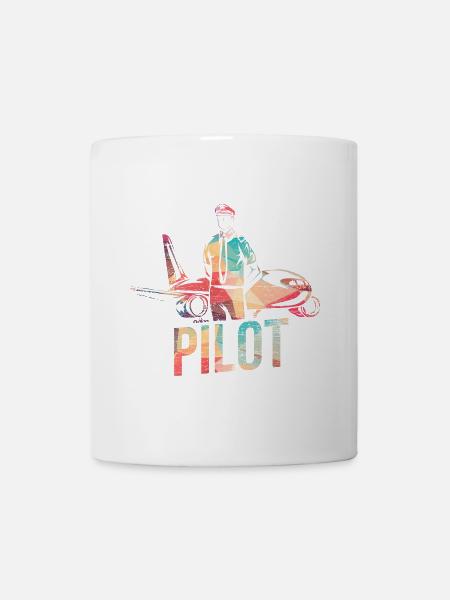Kühner Flugzeugpilot Höhenflug - Tasse - Weiß