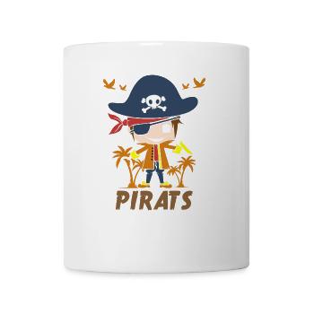 Piraten Kindergeschenk Babygeschenk Kinder Bube - Tasse - Weiß - Vorne