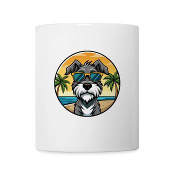 Deutscher Wachtelhund Hunderasse Cartoon Sonnenbrille - Tasse - Weiß - Vorne