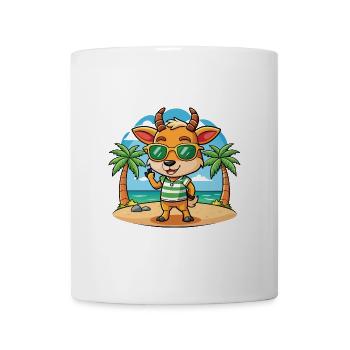 Antelope Funny Cartoon Summer Beach Sunglasses - Mug - white - Front
