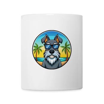 Standard Schnauzer Hunderasse Cartoon Sonnenbrille - Tasse - Weiß - Vorne