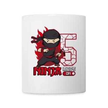 5. Geburtstag Ninja Mode On Junge 5 Jahre alt - Tasse - Weiß - Vorne