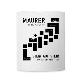 Maurer Hochbau Steinmetz - Tasse - Weiß - Vorne