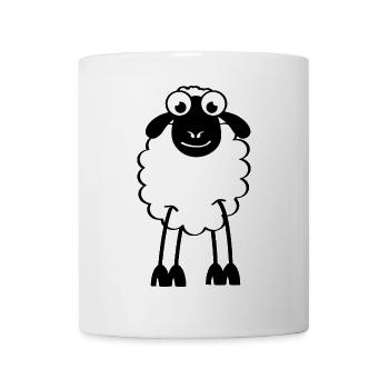 Schafe, weiße oder schwarze Schafe. Träumen oder schlafen - Tasse - Weiß - Vorne