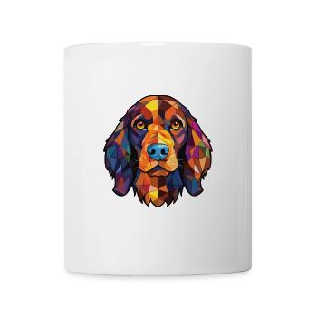 Picardie Spaniel Hunderasse Aquarell Illustration - Tasse - Weiß - Vorne
