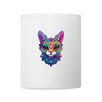 Arabische ägyptische Mau-Katze Aquarell-Karikatur Kawaii - Tasse - Weiß - Vorne