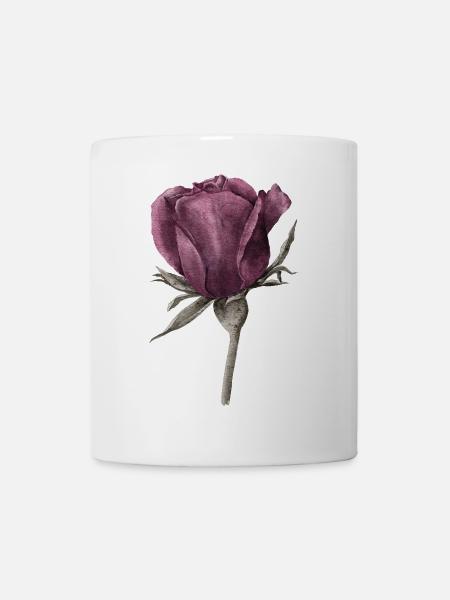 Rose Blume - Tasse - Weiß