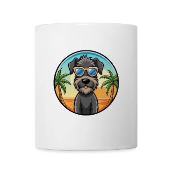 Kerry Blue Terrier Hunderasse Cartoon Sonnenbrille - Tasse - Weiß - Vorne