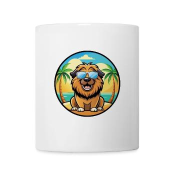 Leonberger Dog Breed Cartoon Sunglasses Beach - Mug - white - Front