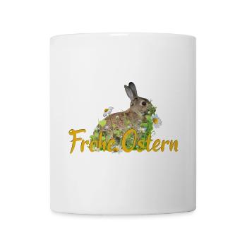 Frohe Ostern Osterhase - Tasse - Weiß - Vorne