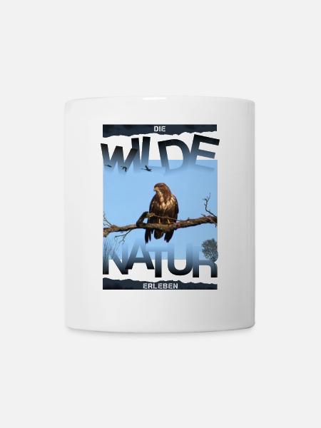 wilde Natur Bussard - Tasse - Weiß