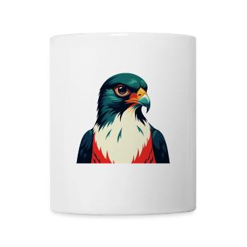 Falcon Cartoon Character Colorful Pet Animal - Mug - white - Front
