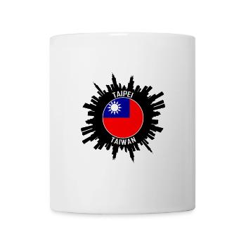 Taipeh Skyline Taiwan Flagge Reise Souvenir - Tasse - Weiß - Vorne