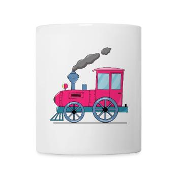 Kinderzug Eisenbahn pink - Tasse - Weiß - Vorne