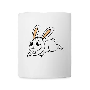 Kaninchen Hase Osterhase - Tasse - Weiß - Vorne