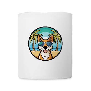 Perro De Presa Mallorquinische Hunderasse Cartoon Beach - Tasse - Weiß - Vorne