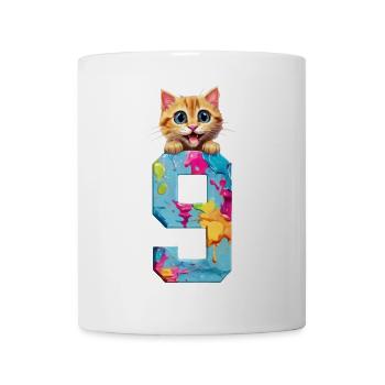 9 YEARS OLD CAT 9TH BIRTHDAY - Mug - white - Front