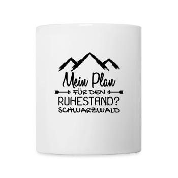 Schwarzwald Schwaben Schwabe Rentner Geschenk - Tasse - Weiß - Vorne