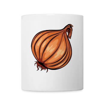 Trendy Onion Cool Gemüse Zwiebeln - Tasse - Weiß - Vorne