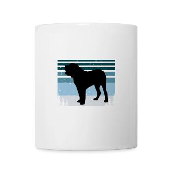 Alano Español Dog Lover Silhouette Vintage Sunset - Tasse - Weiß - Vorne