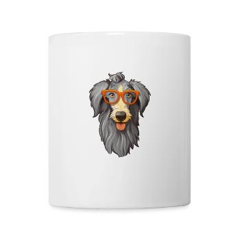Scottish Deerhound Hunderasse Aquarell Karikatur Ka - Tasse - Weiß - Vorne