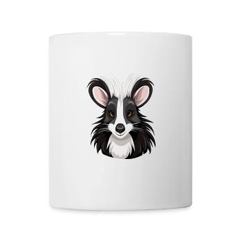 Stinktier buntes Aquarell Cartoon Kawaii Tier - Tasse - Weiß - Vorne