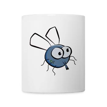 Fliege - Tasse - Weiß - Vorne