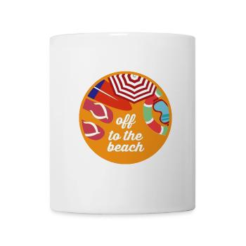 Luftige Flip Flops Strandurlaub - Tasse - Weiß - Vorne