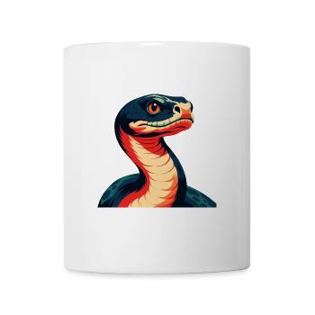 Anaconda Zeichentrickfigur Buntes Haustier Tier - Tasse - Weiß - Vorne