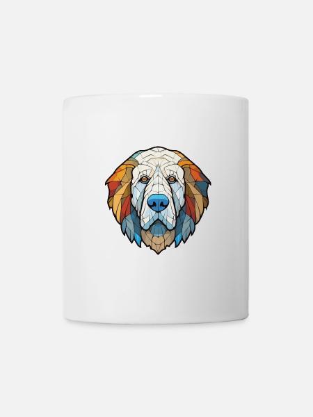 Pyrenäen-Mastiff-Hunderasse Aquarell-Illustration - Tasse - Weiß
