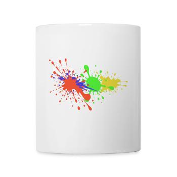Éclaboussures d’artistes de la conception de couleurs - Mug blanc - blanc - Devant
