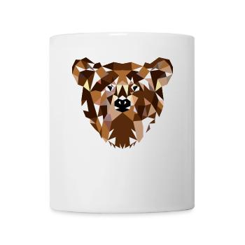 Neugieriger Grizzlybär Waldpfad - Tasse - Weiß - Vorne