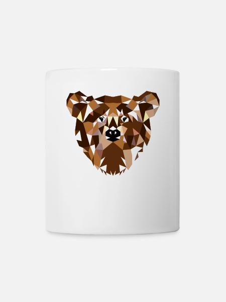 Neugieriger Grizzlybär Waldpfad - Tasse - Weiß